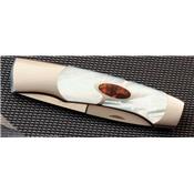 Mother of Pearl interframe Kittiwake folding knife by Scott Sawby