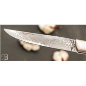 12cm Stabilized wood damascus blade Le Thiers Pocket knife