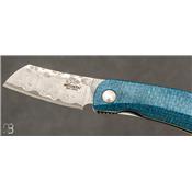 Couteau de poche Mcusta MC-212D First Production - Damas Micarta jute bleu et noir