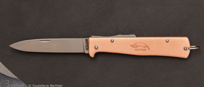 Couteau pliant MERCATOR inox cuivre ref 10-626rg R par Otter