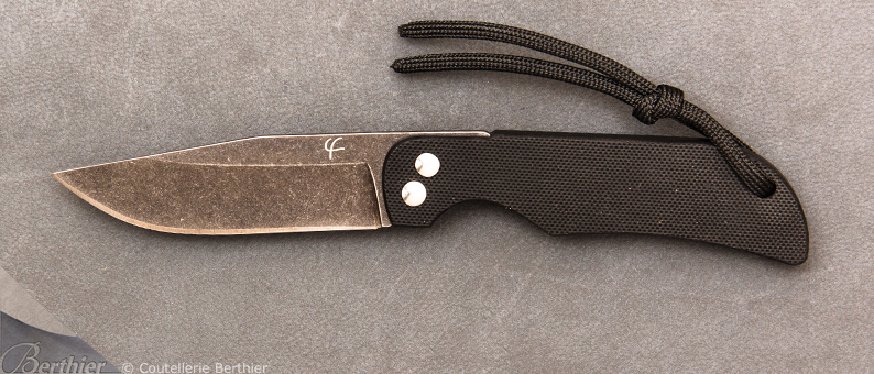 Couteau de cou le Bowie pliant G10 Noir