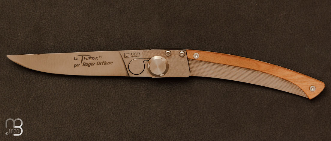 Couteau Thiers K-LOCK Roger Orfèvre - Genévrier