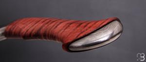   " Integral Bowie " custom knife par Oliver Goldschmidt - érable ondé et damas