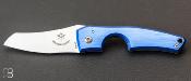Coupe cigare / Couteau  "Le petit" par Les fines Lames - Srie mtallique Anodized - Bleu