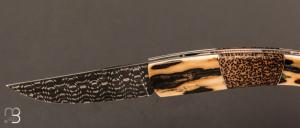 Couteau " 1515 collection Zulu " par Manu Laplace - Ivoire de mammouth et Palmier