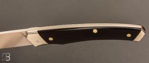   Couteau " 1820 " par Mathieu Herrero - Grenadille et lame en 14C28N