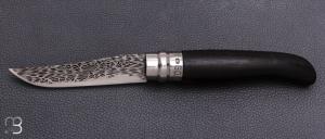  Couteau " OPI N°09 " custom par Anthony Brochier - Damas  Sandwich mosaïque et noyer