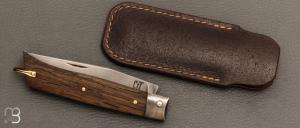    Couteau " Alpin " pliant par Tanguy Coillot - Chêne et lame en XC100