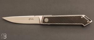   Couteau " Apocalypse " custom par Jean-Pierre Martin - Fibre de carbone et lame en RWL34