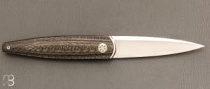    Couteau " Black Spike " custom de Jean Baptiste Leveque - Fibre de carbone et N690