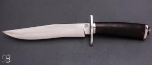     Couteau "Bowie" de Nicolas Mestrallet - Atelier du couteau Vaunaveys - Bois de fer et 80CrV2