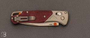 Couteau " Bugout® Grey/Redstone aluminium & Richlite " 535_09 par BENCHMADE