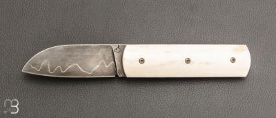   Couteau " Bull " custom de David Margrita - Mbull Knives - Os et lame sandwich