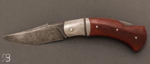 Couteau  "  Buzzard " lock-back custom par Nicolas Weber - Micarta Vintage US et lame en 80CRV2