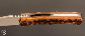   Couteau " C-KLONE " custom par Rémi Lavialle - Os cerfé et RWL34