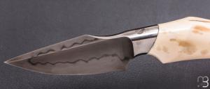    Couteau " CROM " custom Semi intégral fixe de Samuel Lurquin - Ivoire de phacochère