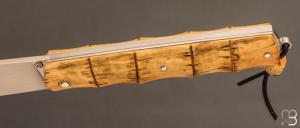    Couteau " Canif " custom par David Breniere - Buis sculpté et Elmax