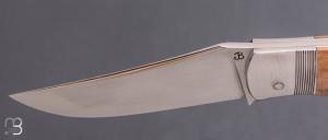   Couteau " Corniaud " custom de Jérôme Bellon - Ivoire de Mammouth