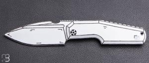   Couteau " Elementak " par CKF Knives et Thomas Gony GTKnives - Titane Cel Shading et M398