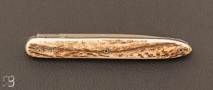  Couteau "  l'Épicurien " de poche Liner 12cm bois de cerf