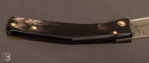 Couteau " Eustache " piémontais par Geoffroy Gautier - Corne noire