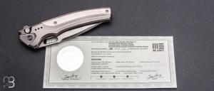   Couteau " Exciton WE22038A-7 " WE KNIFE - N°198/310 - Gray Titanium et CPM 20CV