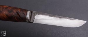   Couteau " F " droit de Frédéric Maschio - Racine de châtaignier