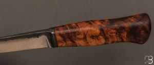  Couteau  "  F " droit de Frédéric Maschio - Racine de Châtaignier 