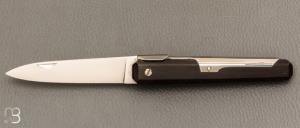  Couteau de poche Facette 10 cm par J. Mongin - Corne noire