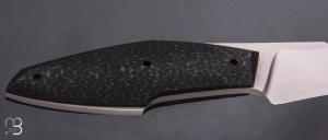    Couteau " Fixe custom " par Samuel Jugieau - Fibre de carbone et lame en 14C28n