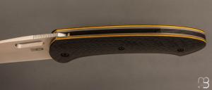  Couteau " Fox " liner-lock custom par Emmanuel Lebrun - Fibre de carbone et RWL34 