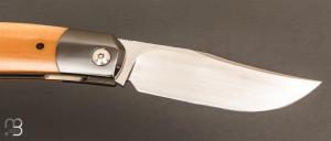    Couteau " Foxy " custom par Maxime Belzunce - Micarta et RWL34