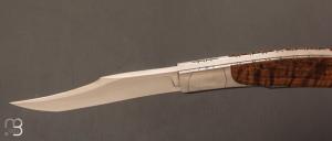  Couteau  "  KaLevEs " lock back artisanal de Cyril Kalisz - Koa et RWL-34
