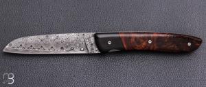    "L08" knife by Atelier Perceval – Gaboon ebony, ironwood, and Damascus blade