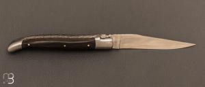  Couteau Laguiole en Aubrac Morta doubles platines - finition brossé