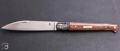    Couteau " Laguiole Droit " custom de Jérôme Bellon - Mammouth et lame en RWL34