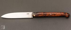    Couteau  "  Laguiole droit 13 cm " fait main par Jrme Latreille - Ironwood et 14c28N