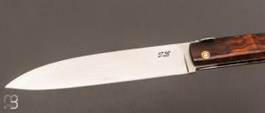    Couteau  "  Laguiole droit 13 cm " fait main par Jérôme Latreille - Ironwood et 14c28N