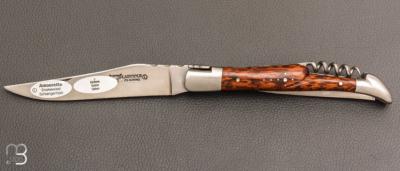  Couteau Laguiole en Aubrac 3 pièces 12 cm - Amourette lame carbone + étui + gravure