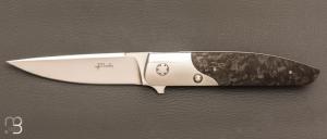    Couteau " Le City " custom pliant par J.P Martin - Fibre de carbone et RWL34