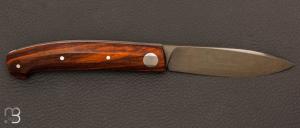 Couteau " Le Ludo " custom en cocobolo et C130 par Frédéric Collin