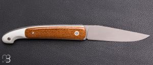    Couteau " Le Passager Summer" de Pierre Thomas - Atelier Odae - G10 et Micarta
