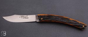   Couteau Le Thiers 13CM par Cognet -  Os cerfé et 14c28N