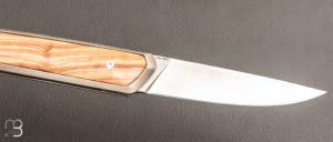 Couteau " Le Galeriste Titane LPO " button-lock par Lepage Knives - Olivier