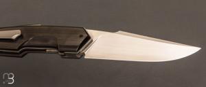  Couteau  " Liner-Lock " custom par Romain Lopez - Fibre de carbone et lame en RWL-34