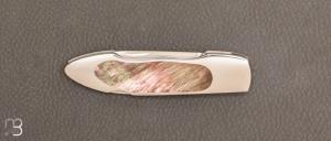   Couteau " Lock-Back 001 " custom  par Warren Osborne - Nacre noire
