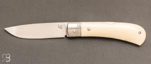   Couteau " Lock Back " custom par Laurent Gaillard - Micarta et 14c28N