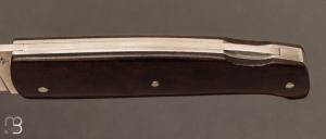  Couteau   "  Lock-Back " par Nicolas Couderc - bois de fer et lame en RWL34