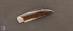Couteau  "  Lock-Back " custom  par Vincent Saja - Jaspe Deschutes Oregon et RWL-34