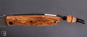   Couteau " Lupin  " custom par Charron Baptiste BC Coutellerie - Bouleau stabilisé